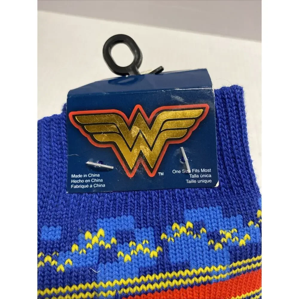 Wonder Woman Long Socks Size 10-13 DC Comics Brand New. One Pair Sweater Socks